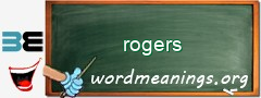 WordMeaning blackboard for rogers